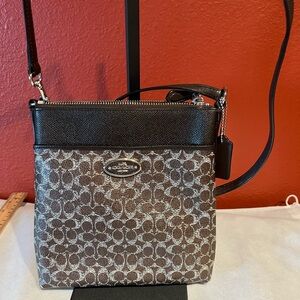 Coach N/S Black and Brown Crossbody Bag